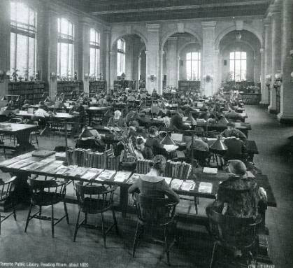 Toronto Public Library Reading Room, 1920