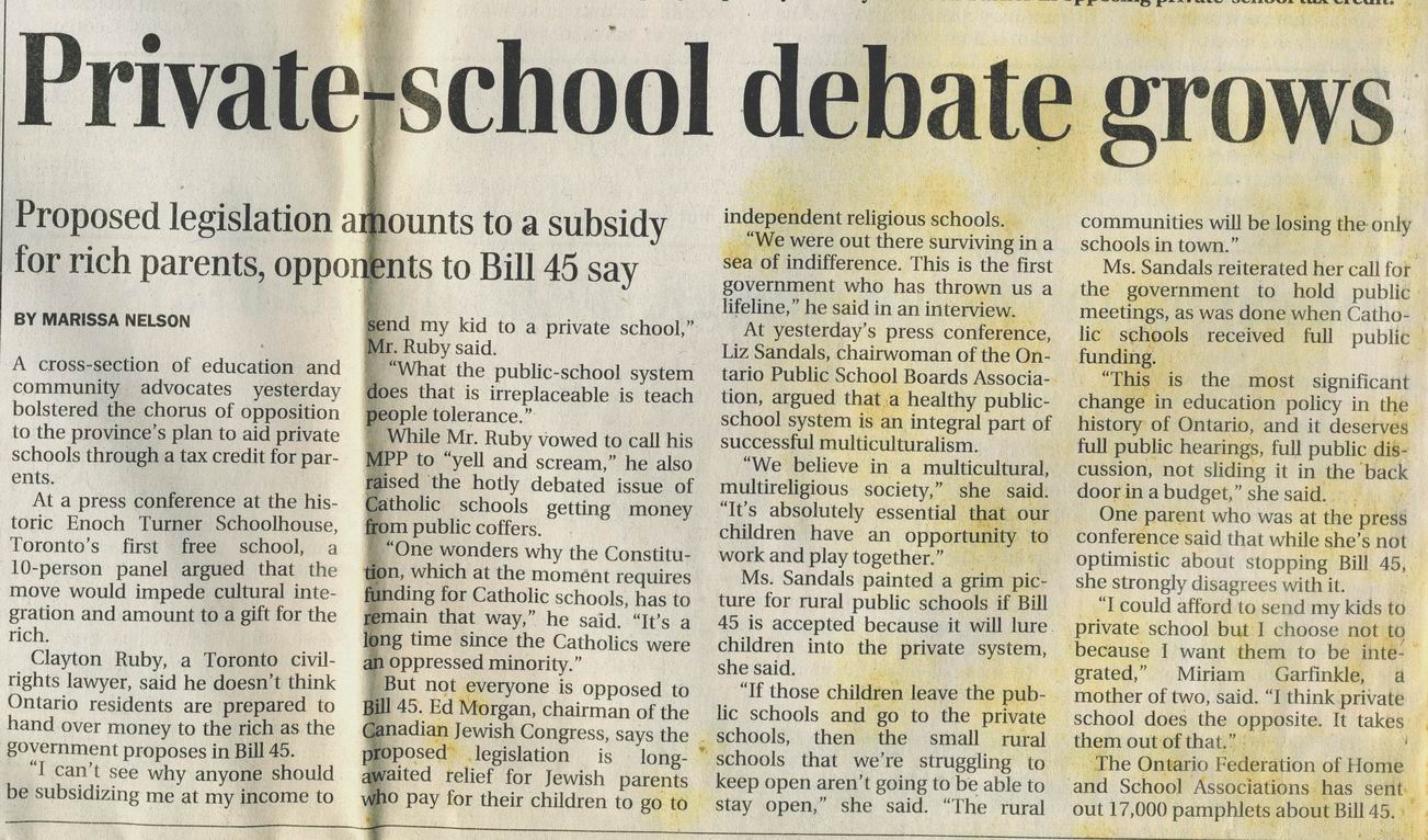 Private-school debate grows