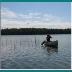 2010CG-0368bw-MiriamCanoeingShouldiceLake - Photo by Ulli Diemer