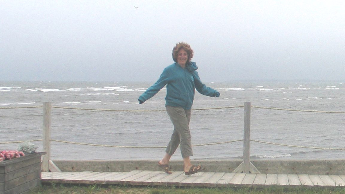 Miriam Garfinkle, near Caraquet, New Brunswick, 2012. Photo by Ulli Diemer.