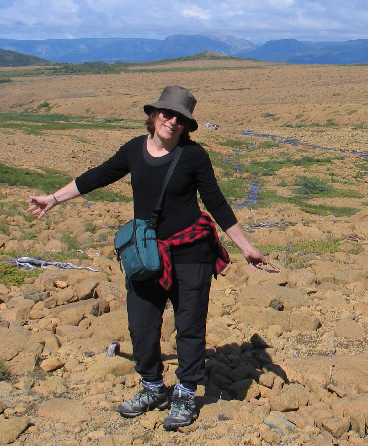 Miriam Garfinkle in the Tablelands, Gros Morne - Photo by Ulli Diemer