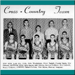 Cross-Country Team: Mr. Cude, John Blackstone, Marc Podell, Claude Vanin, Ulli Diemer, Rich Baird, Bill Wilson, George Trattner, Reg Lukasik, Henry Lickers, Robert Cairns, Tim Payne, Murray Vaughan.